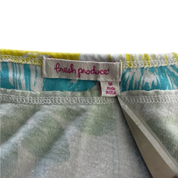 Ladies Fresh Produce Empire Dress With Ruffle On Bottom Size Medium Bright Color - Picture 6 of 8